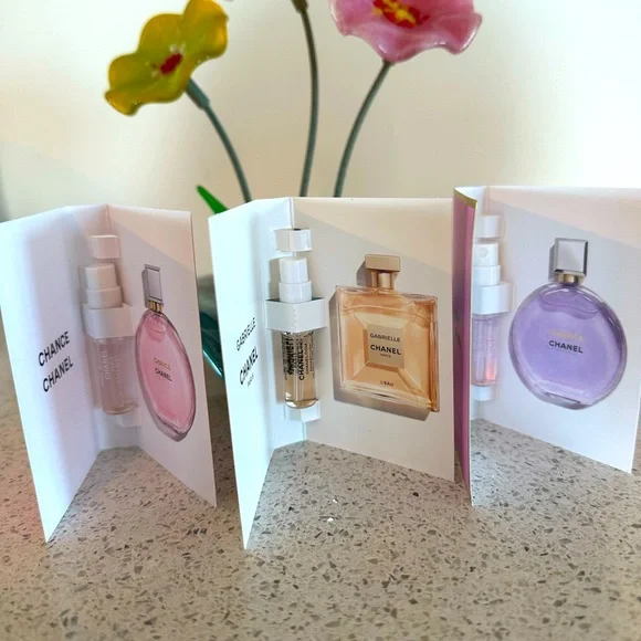 NWT Chanel Fragrance Trio with Pink, Gold, and Purple Accents - Picture 7 of 16
